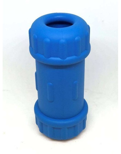 Blue - ID Bone Durable Rubber Chew Toy and Treat Dispenser - Medium