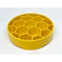 Yellow - Honeycomb Design eBowl Enrichment Slow Feeder Bowl for Dogs