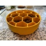 Yellow - Honeycomb Design eBowl Enrichment Slow Feeder Bowl for Dogs