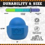Blue - ID Cap Nut Ultra-Durable Rubber Chew Toy and Treat Dispenser - Large