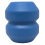 Blue - ID Double Trouble Durable Rubber Chew Toy and Treat Dispenser  - Large