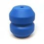 Blue - ID Double Trouble Durable Rubber Chew Toy and Treat Dispenser  - Large