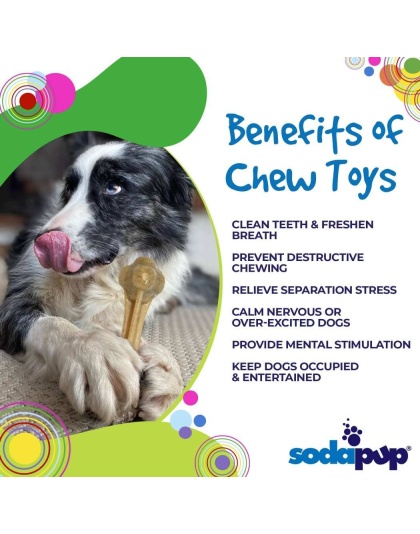 Brown - Knuckle Bone Ultra Durable Nylon Dog Chew Toy for Aggressive Chewers - Large