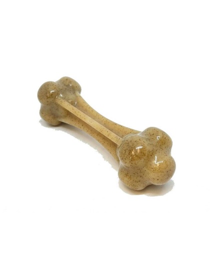Brown - Knuckle Bone Ultra Durable Nylon Dog Chew Toy for Aggressive Chewers - Large