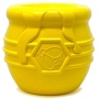 Yellow - Large Honey Pot Durable Rubber Treat Dispenser & Enrichment Toy - Large