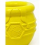 Yellow - Large Honey Pot Durable Rubber Treat Dispenser & Enrichment Toy - Large