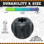 Black - Magnum Black ID Gear Treat Pocket Durable Rubber Treat Holder and Chew Toy - Large