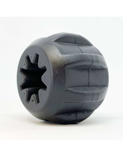 Black - Magnum Black ID Gear Treat Pocket Durable Rubber Treat Holder and Chew Toy - Large