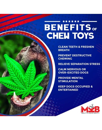 Green - MKB Colorado Maple Leaf Durable Nylon Dog Chew Toy for Aggressive Chewers