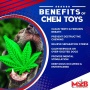 Green - MKB Colorado Maple Leaf Durable Nylon Dog Chew Toy for Aggressive Chewers