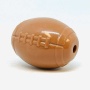 Brown - MKB Football Durable Synthetic Rubber Chew Toy and Treat Dispenser - Medium