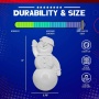 White - MKB Snowman Ultra Durable Nylon Dog Chew Toy for Aggressive Chewers