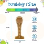 Brown - SP Honey Bone  Dental Tower Ultra Durable Nylon Dog Chew Toy for Aggressive Chewers - Large