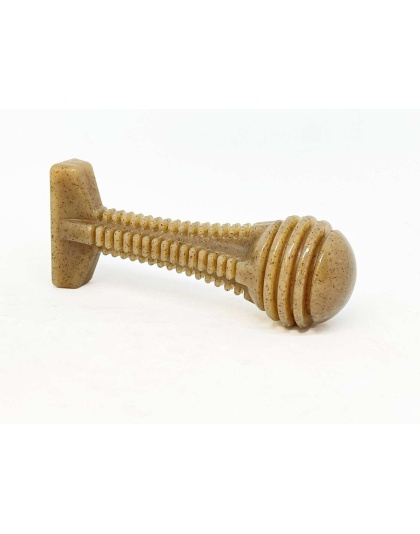 Brown - SP Honey Bone  Dental Tower Ultra Durable Nylon Dog Chew Toy for Aggressive Chewers - Large