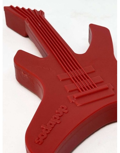 Red - SP Electric Guitar Ultra Durable Nylon Dog Chew Toy for Aggressive Chewers