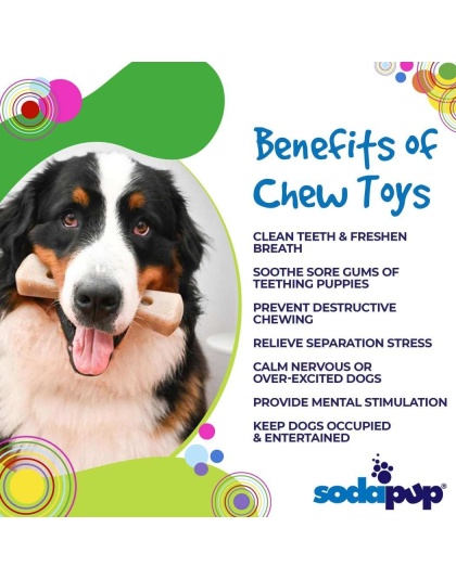 Brown - SP MOD Bone Ultra Durable Nylon Dog Chew Toy for Aggressive Chewers - Large
