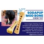 Brown - SP MOD Bone Ultra Durable Nylon Dog Chew Toy for Aggressive Chewers - Large