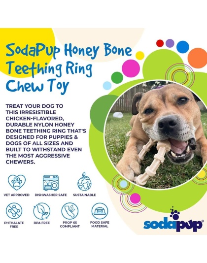 SP Honey Bone Chicken Flavored Teething Ring for Aggressive Chewers