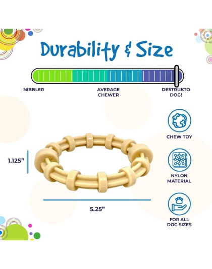 SP Honey Bone Chicken Flavored Teething Ring for Aggressive Chewers