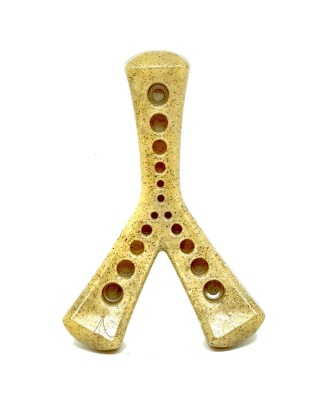 Brown - SP MOD Wishbone Ultra Durable Nylon Dog Chew Toy for Aggressive Chewers  - Medium