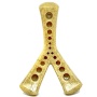 Brown - SP MOD Wishbone Ultra Durable Nylon Dog Chew Toy for Aggressive Chewers  - Medium