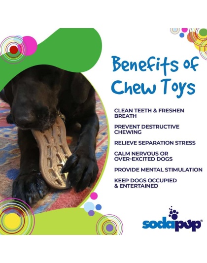 Brown - SP Peanut Ultra Durable Nylon Dog Chew Toy for Aggressive Chewers