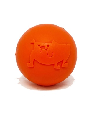 Orange - SP Smile Ball Ultra Durable Synthetic Rubber Chew Toy & Floating Retrieving Toy  - Medium
