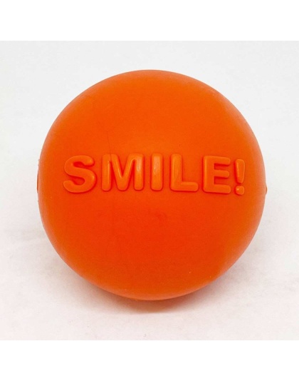 Orange - SP Smile Ball Ultra Durable Synthetic Rubber Chew Toy & Floating Retrieving Toy  - Medium