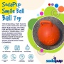 Orange - SP Smile Ball Ultra Durable Synthetic Rubber Chew Toy & Floating Retrieving Toy  - Medium