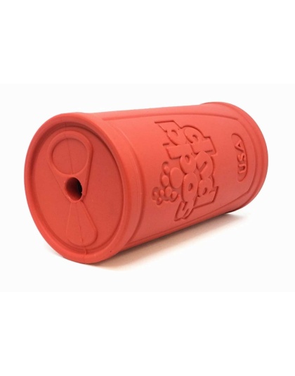 Red - SP Retro Soda Can Durable Rubber Chew Toy and Treat Dispenser - Large