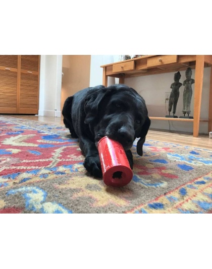 Red - SP Retro Soda Can Durable Rubber Chew Toy and Treat Dispenser - Large