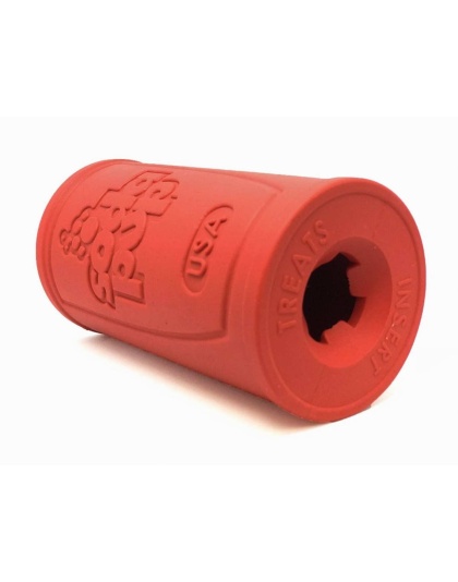 Red - SP Retro Soda Can Durable Rubber Chew Toy and Treat Dispenser - Large