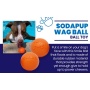 Orange - SP Smile Ball Ultra Durable Synthetic Rubber Chew Toy & Floating Retrieving Toy  - Medium