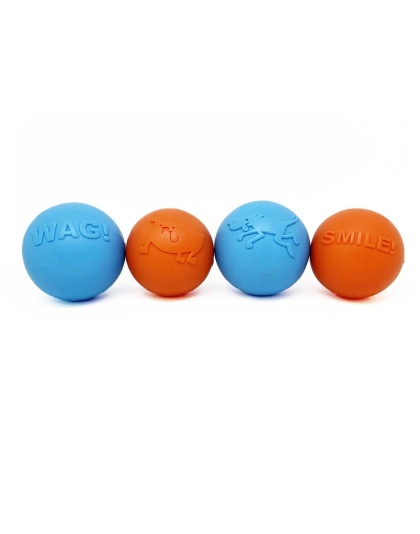 Orange - SP Smile Ball Ultra Durable Synthetic Rubber Chew Toy & Floating Retrieving Toy  - Medium