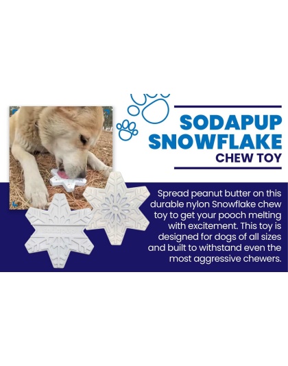 White - SP Snowflake Ultra Durable Nylon Dog Chew Toy for Aggressive Chewers