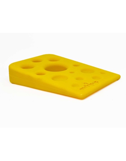 Yellow - SP Swiss Cheese Wedge Durable Nylon Dog Chew Toy for Aggressive Chewers
