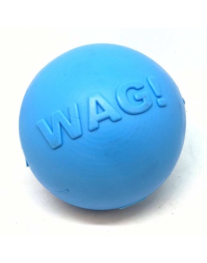 Blue - SP Wag Ball Ultra Durable Synthetic Rubber Chew Toy & Floating Retrieving Toy - Large
