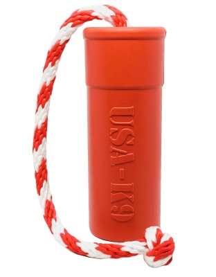Red - USA-K9 Firecracker Durable Rubber Floating Training Dummy  - Large