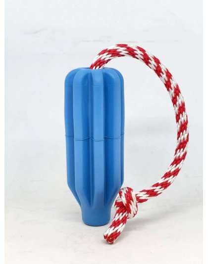 Blue - USA-K9 Rocket Durable Rubber Reward Toy, Tug Toy, and Retrieving Toy  - Large