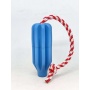 Blue - USA-K9 Rocket Durable Rubber Reward Toy, Tug Toy, and Retrieving Toy  - Large