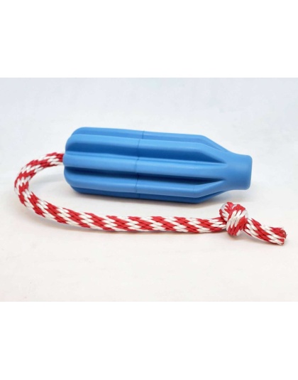 Blue - USA-K9 Rocket Durable Rubber Reward Toy, Tug Toy, and Retrieving Toy  - Large