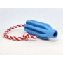 Blue - USA-K9 Rocket Durable Rubber Reward Toy, Tug Toy, and Retrieving Toy  - Large