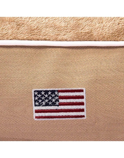 Safari - Halo American Flag Rectangular Dog Bed - M