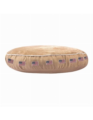 Safari - Halo American Flag Round Dog Bed - M