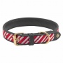 Leather with Candy Cane Embroidery - Halo Dog Collar  - L
