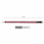Leather with Candy Cane Embroidery - Halo Dog Collar  - L