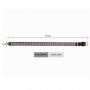 Leather with Christmas Stripes Embroidery - Halo Dog Collar  - L