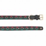 Leather with Christmas Wreath Embroidery - Halo Dog Collar  - L