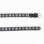 Leather with Snowflake Embroidery - Halo Dog Collar  - XS