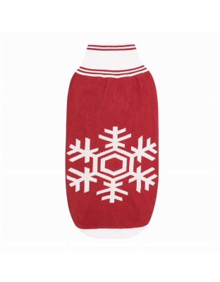 EC Red - Halo EC Red Plaid Paw Sweater - L